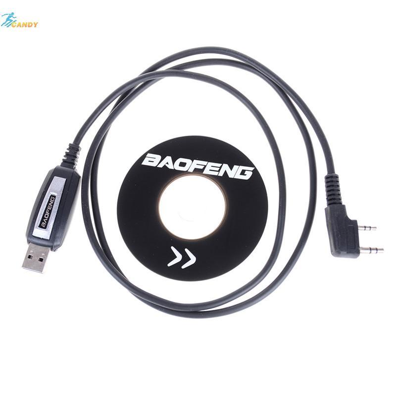 NDY 1 ชุด USB 2Pin โปรแกรมสายซอฟต์แวร์ CD สําหรับ Baofeng UV-5R BF-888S วิทยุ N