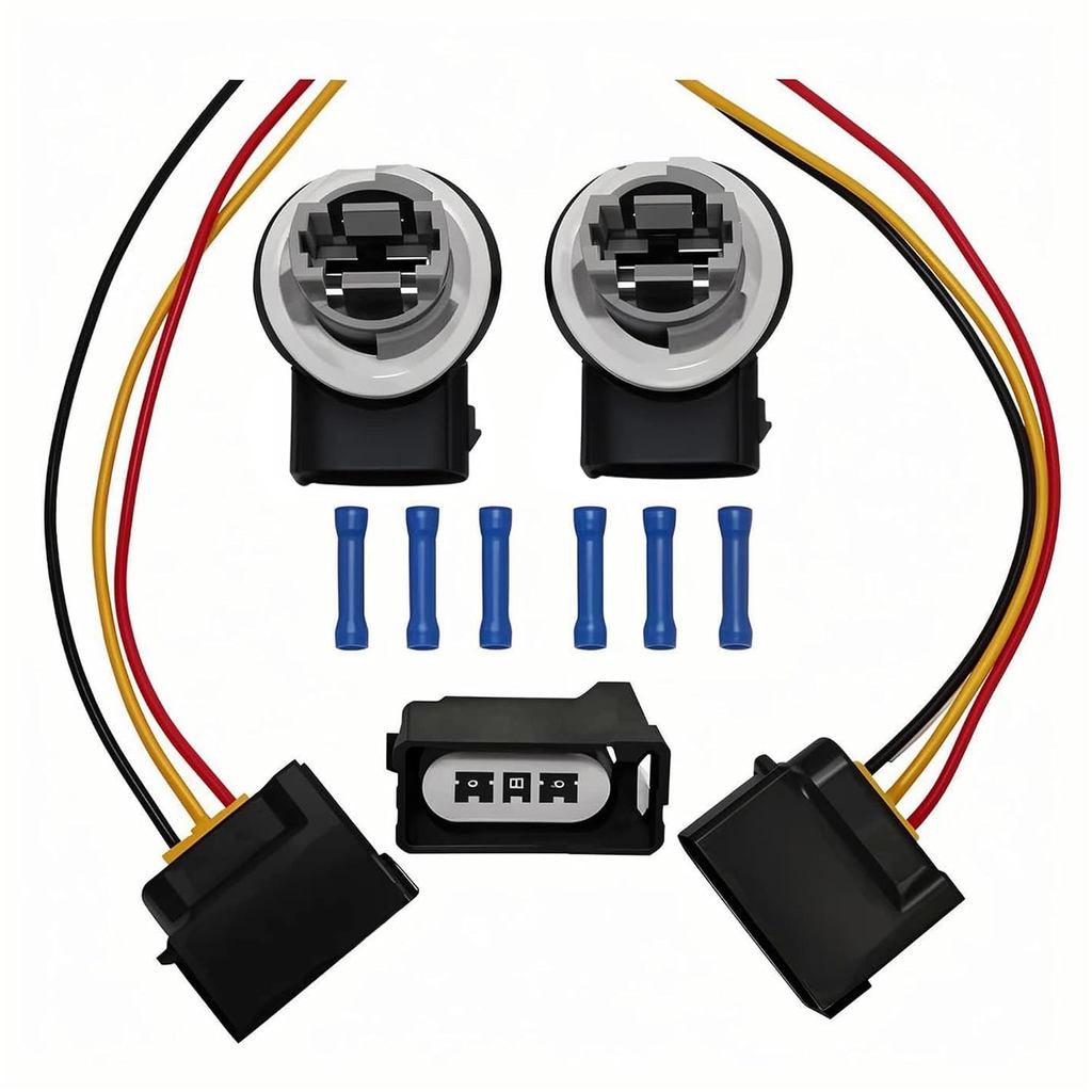 เปิดสัญญาณซ็อกเก็ตไฟเบรคซ็อกเก็ตและเชื่อมต่อสายไฟ Pigtail Harness Kit Fit สําหรับ F-ord F-150 L-incl