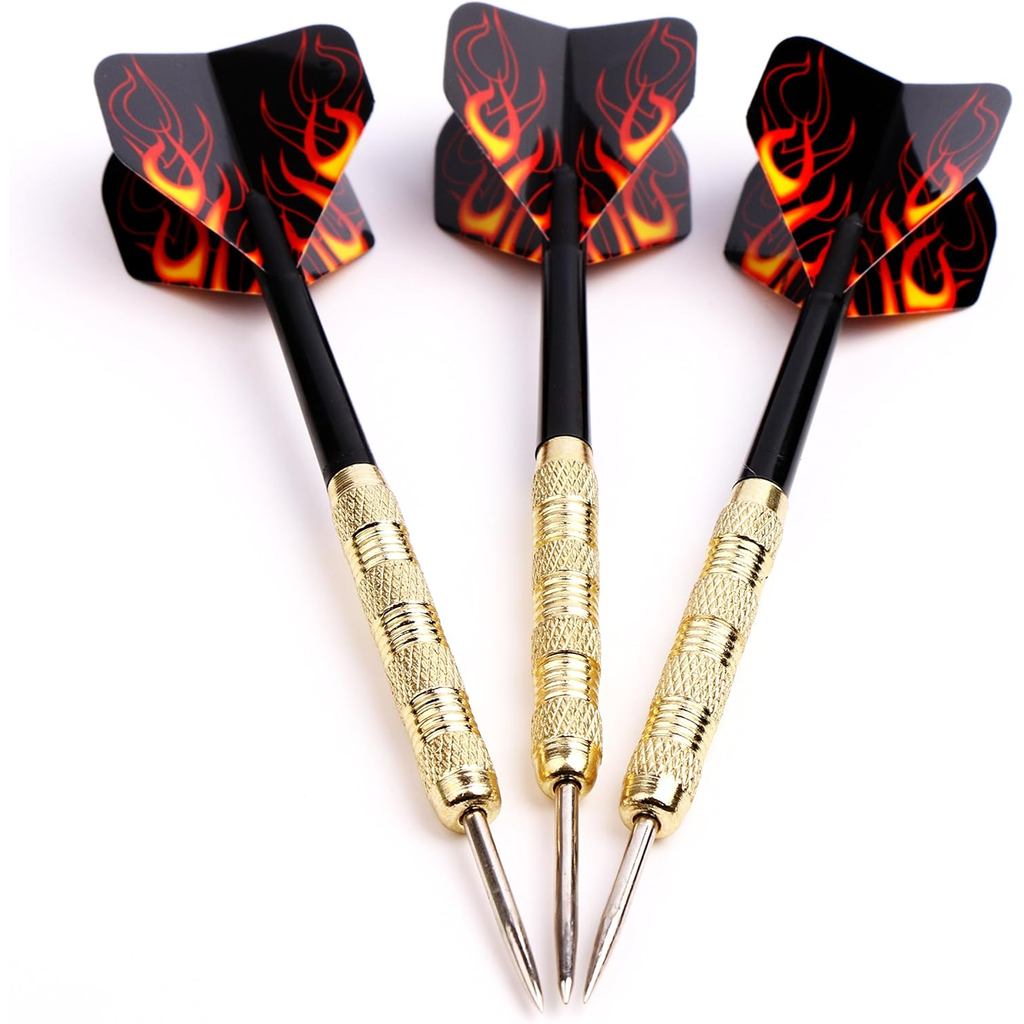 MaxMau Steel Tip Darts Set,Professional Darts Metal Tip,Metal Darts for Dartboard,18 pcs