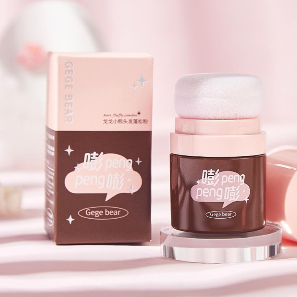 Gege Bear น่ารัก Hairline Puffy Pink Oil-control แชมพูแห้งสําหรับสาวขี้เกียจนักเรียน Bangs Oil W0e6