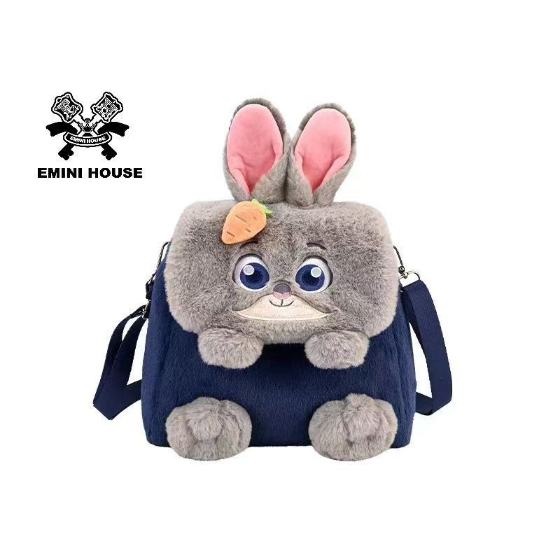 EMINI HOUSE Crazy Zoo Judy Nick กระเป๋าสะพายหลังลายการ์ตูนสัตว์ พกพาสะดวก มีความจุมากสำหรับนักเรียน