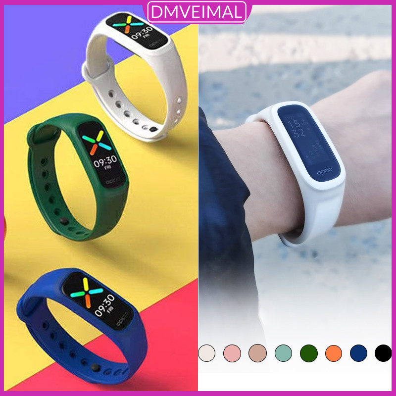 สายรัดกรณีซิลิโคน Silicone Strap for OPPO Band แทนสายพานยางกีฬาอ่อนสายรัดข้อมือกันน้ำสายรัดข้อมืออุปกรณ์เสริม