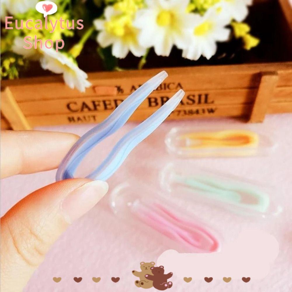 EUCALYTUSS 1PC คอนแทคเลนส์ Inserter, Eyes Care สวมใส่เครื่องมือคอนแทคเลนส์, Mini สีทึบแหนบกล่องผสมผู