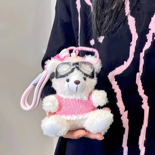 COD จี้ตุ๊กตาหมีน้อย 10cm นักบินหมีน้อย Styling พวงกุญแจตุ๊กตาหมีน่ารัก สามารถแขวนกระเป๋านักเรียนได้ ของขวัญวันเกิด
