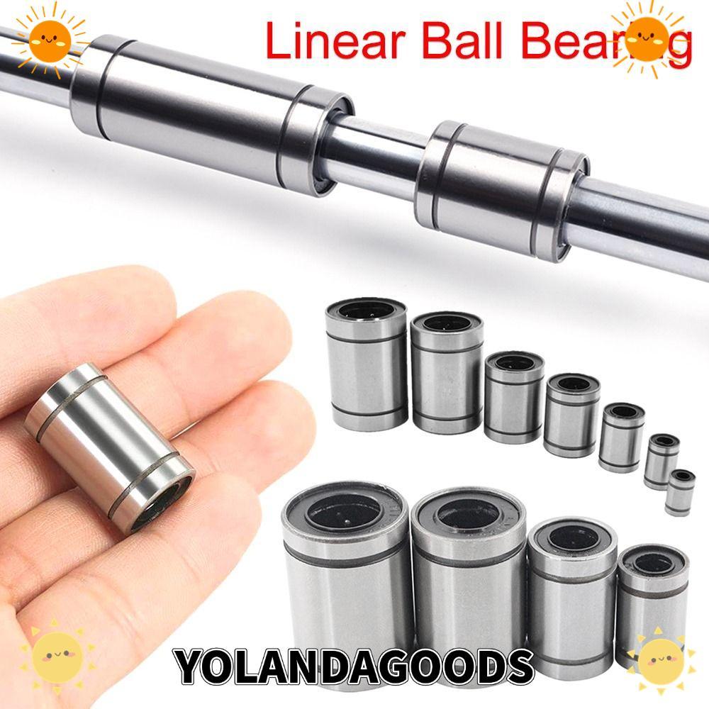 YOLANDAGOODS1 Bushing Steel สําหรับเครื่องพิมพ์ทนทานชุบนิกเกิล LM3UU LM4UU LM5UU LM6UU