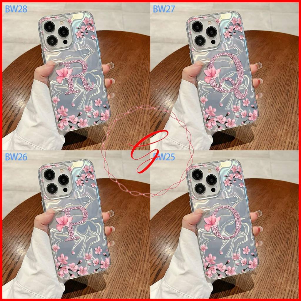 GRADIENT WATTERY HOLOGRAM SAKURA FLOWER MOTIF IPHONE 15 15 PRO 15 PLUS 15 PRO MAX 16 16E 16 PRO 16 P