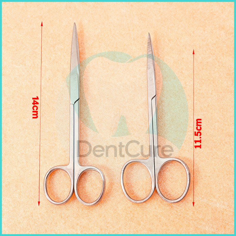 กรรไกรศัลยกรรมจักษุ สแตนเลสตรง สำหรับทันตกรรม Operating Scissors กรรไกรผ่าตัด สแตนเลส ปลายตรง