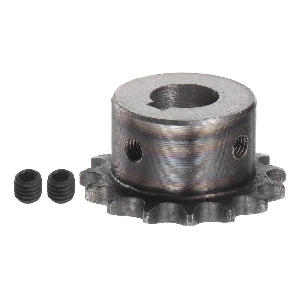 HARFINGTON DIN/ISO 06B Roller Chain Sprocket 15T Pitch 3/8 "16 มม.Bore A3 เหล็กคาร์บอนมอเตอร์เกียร์