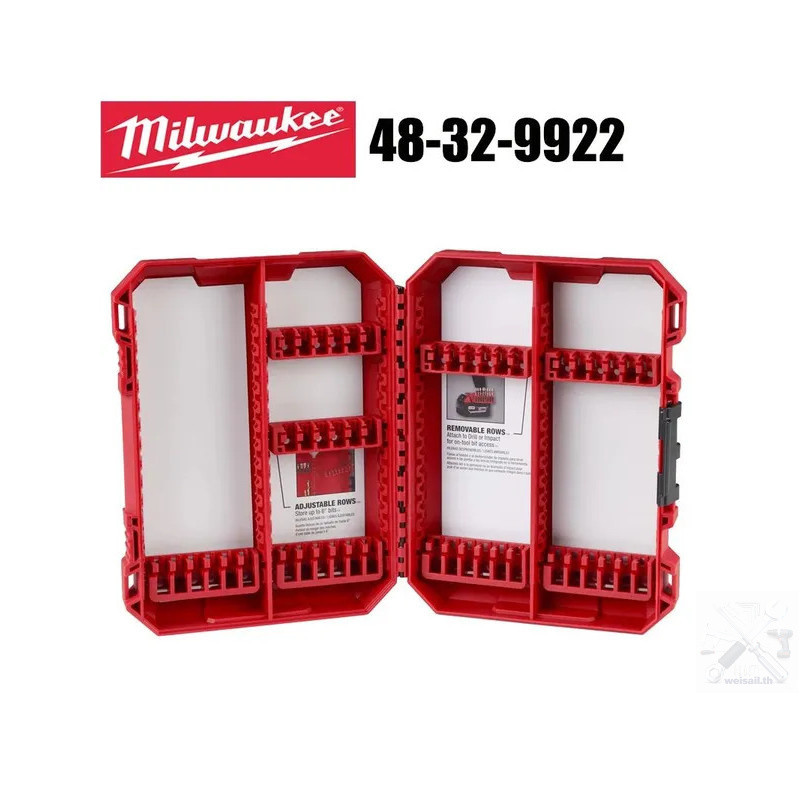 มิลวอกี Milwaukee 48-32-9922 การบรรจุ กล่องเก็บของประเภทแรงกระแทกการหลีกเลี่ยงการชนทนทานเครื่องมืออุปกรณ์เสริมกล่องเก็บ