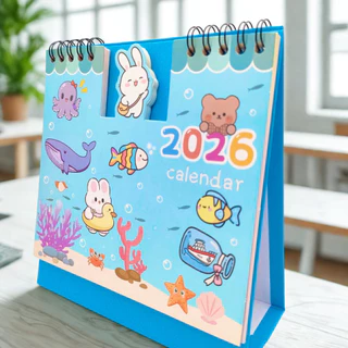 New ปฏิทินตั้งโต๊ะ 📅📅 ปี 2569/2026 ( วันหยุดจีน ) จดโน๊ตได้ ของขวัญปีใหม่ 2026