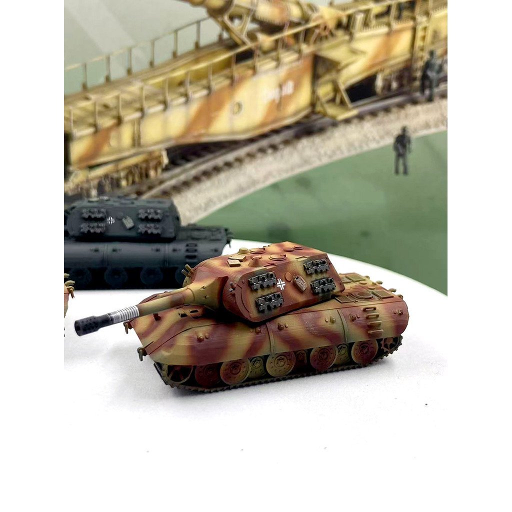 Tank World Handheld War 1/144 E100 Super Heavy Tank ผลิตภัณฑ์สําเร็จรูปรุ่นตกแต่งพร้อมสต็อก Fast Shi