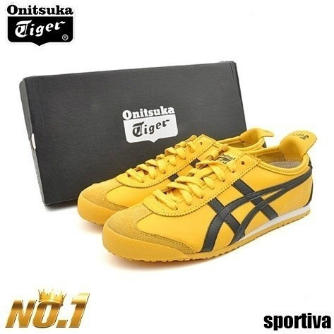 OITSUKA MEXICO 66 EW CASUAL SPORTS SHOES สีเหลือง สีดํา Q7OL