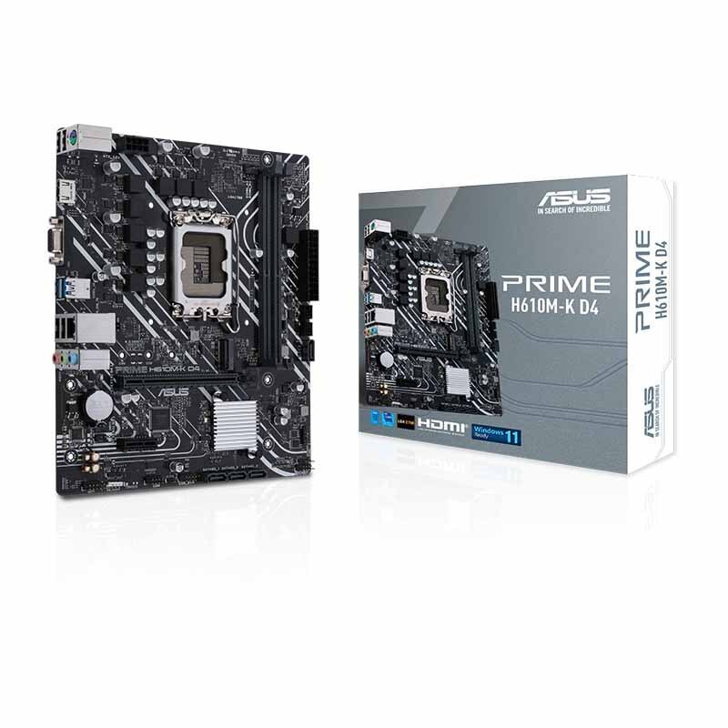 Asus PRIME H610M-K D4 เมนบอร์ดเกมคอมพิวเตอร์เดสก์ท็อปเหมาะสําหรับ 12th Generation CPU โปรเซสเซอร์ 12