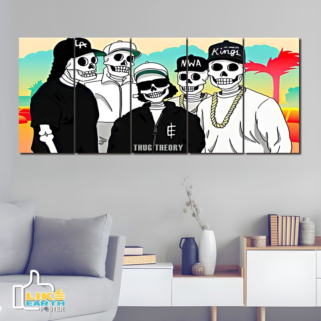 โปสเตอร์ทฤษฎี Thug 1 ชุด THUG LIFE, 2 pac, 2Pac, Thug Passion, จอแสดงผลโปสเตอร์ rap eminem rapper