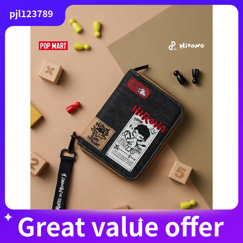 Popmart POPMART Ono Hirono Echo Series Passport Bag Travel Abroad Portable Storage Card Case