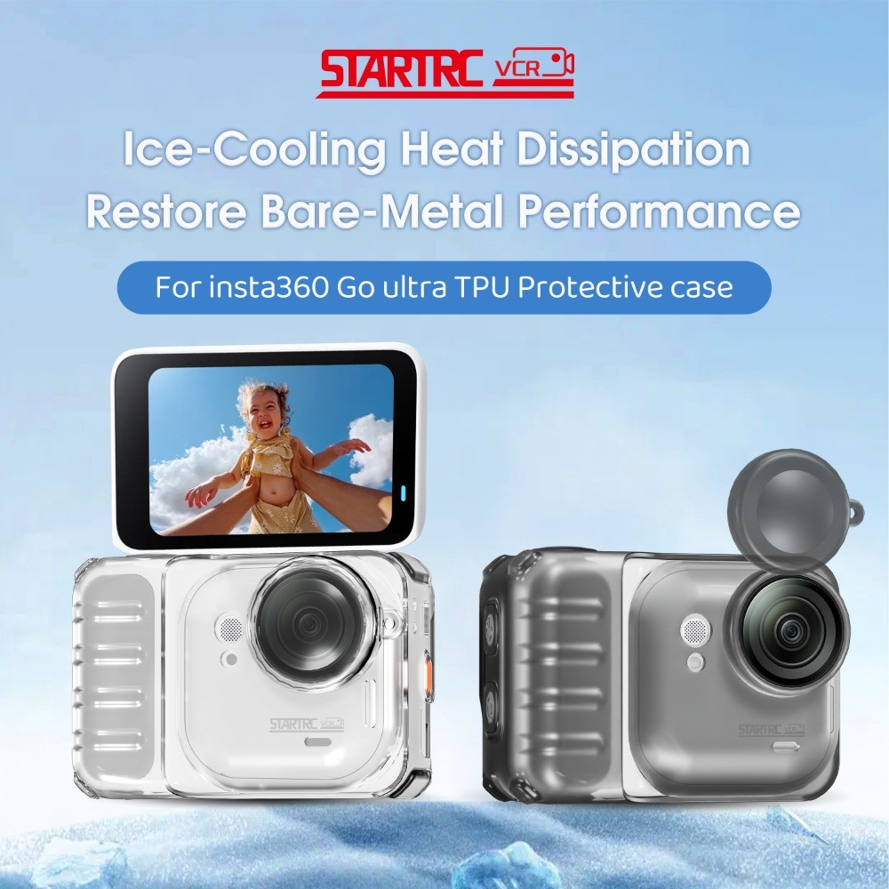 สําหรับ Insta360 Go Ultra เคสป้องกันกล้องนิ้วหัวแม่มือ TPU น้ําแข็งไวต่อการกระจายความร้อนป้องกันการวางเคสป้องกันอุปกรณ์เสริมสําหรับกล้องกีฬา