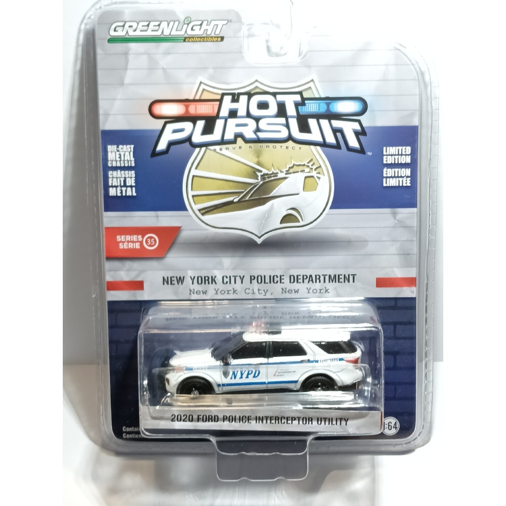 [คลังสินค้าพร้อม] สีเทา 2 Greenlight Greenlight 1/64 Ford Explorer Police Interceptor 2020 NYPD New 