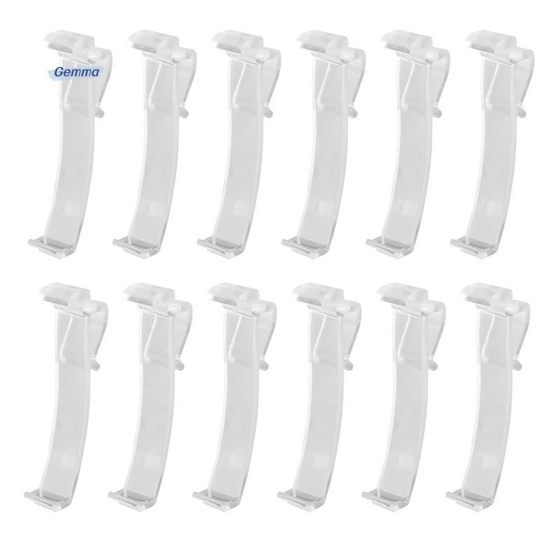 2.5 นิ้ว Valance คลิปหน้าต่างคลิปตาบอดพลาสติกใส Valance Retainer Holder ซ่อน Valance Clip(12 ชิ้น)