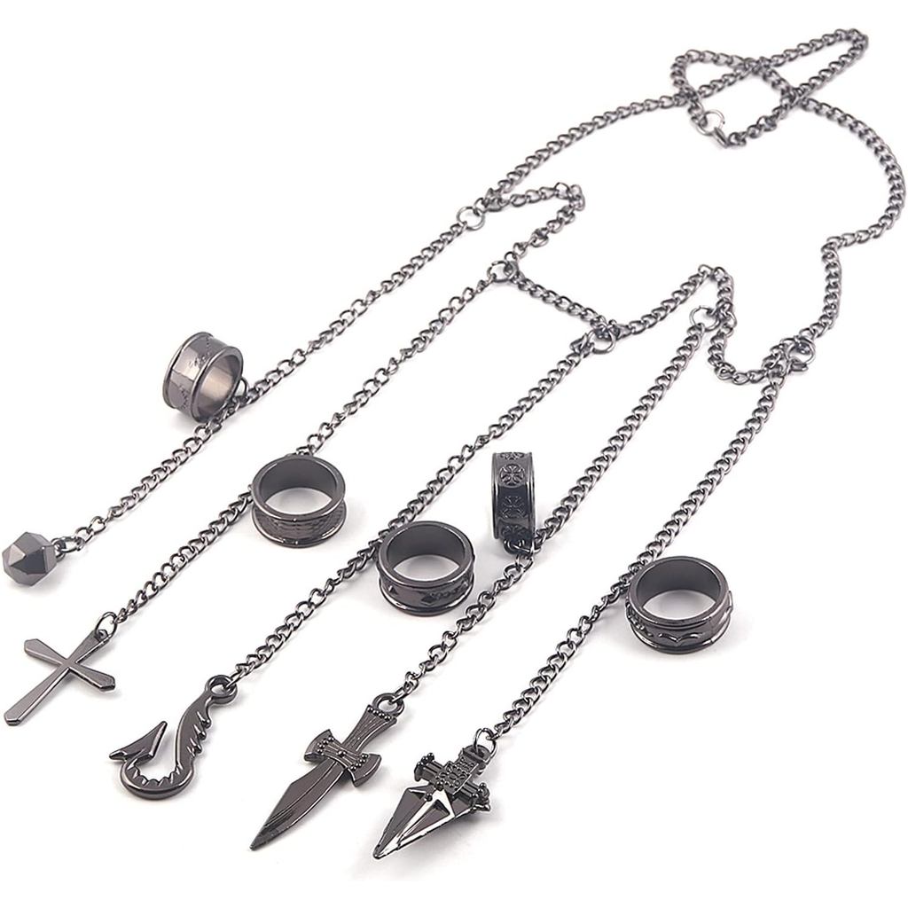 Anime HXH Kurapika Charm Bracelet - Anime HXH Cosplay Five Finger Rings Bracelet For Women Men - Bes