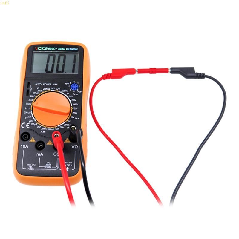 Infi 4mm Banana to Banana Plug Test Leads Kit พร้อม Alligat-or คลิป Spade Plugs Test Probe เปลี่ยนสํ