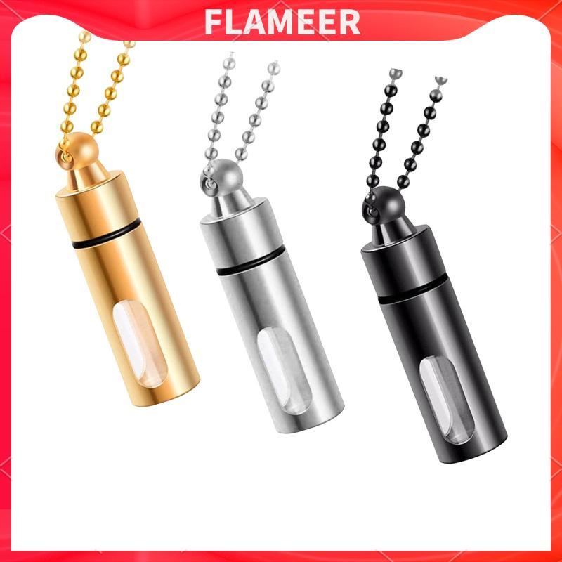 [Flameer] สร้อยคอ Urn Cremation Urn Ash Chain เครื่องประดับซีลจี้แขวนสแตนเลสสําหรับผมสัตว์เลี้ยงงานศ