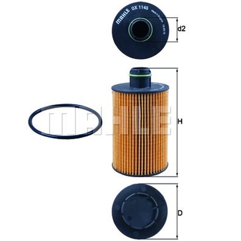 กรองเครื่อง JEEP GRAND CHEROKEE WK 3.0 CRD V6 2010- EXF EXN 3.0 ดีเซล MAHLE