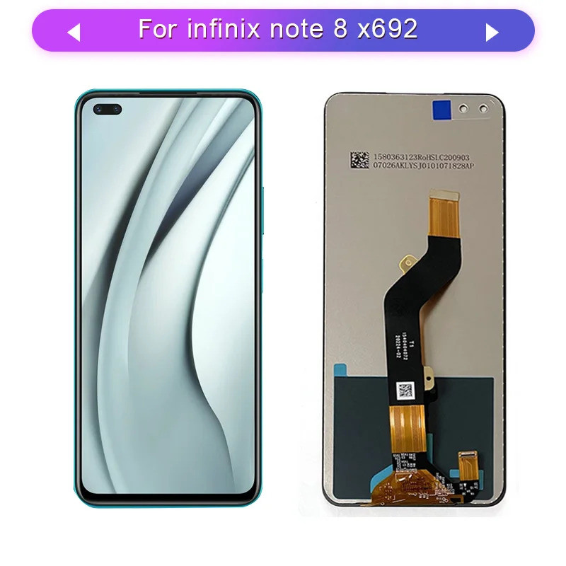 สําหรับ Infinix note 8 x692 หน้าจอสัมผัสจอแสดงผล LCD ประกอบแผงกระจก Touch Sensor Digitizer เปลี่ยน