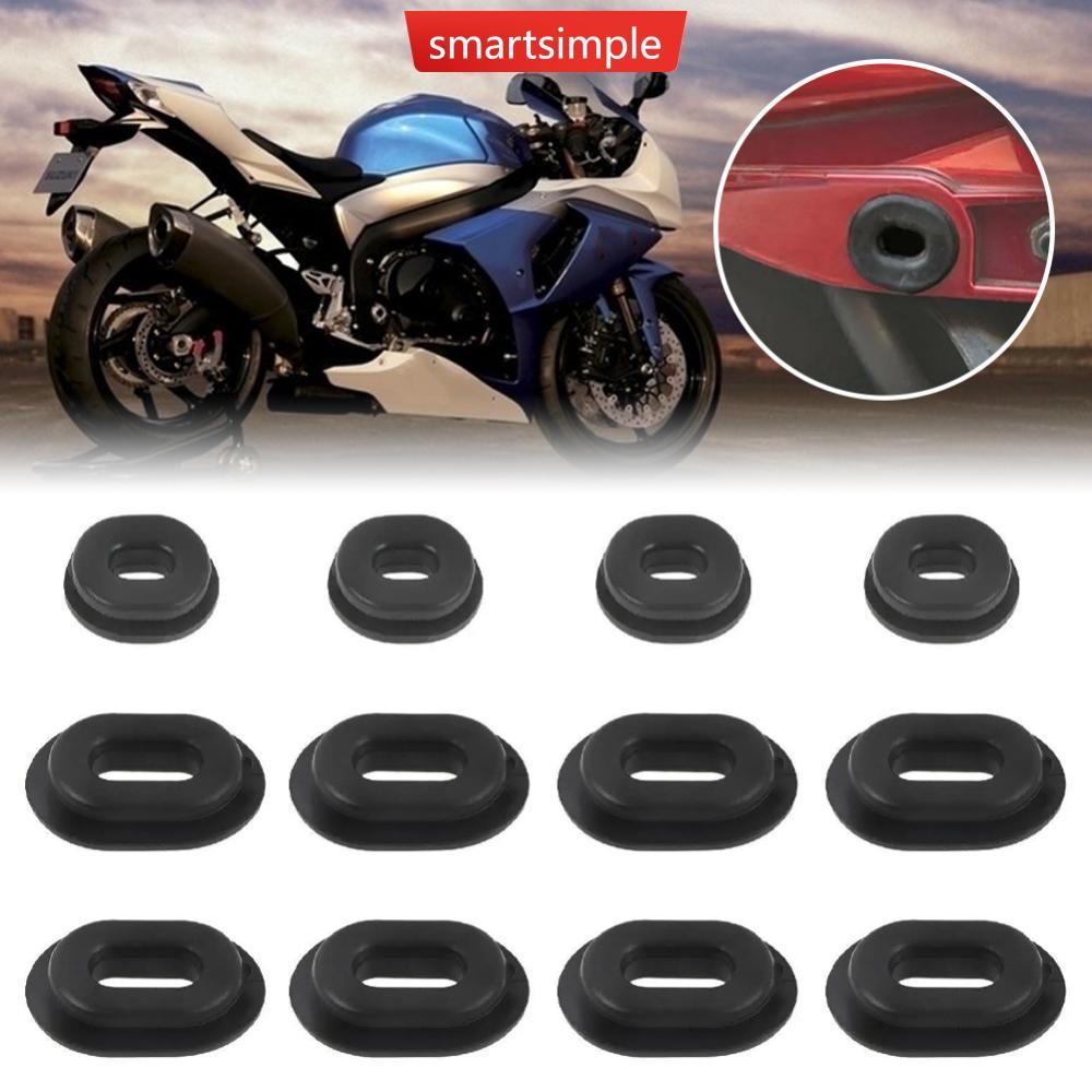 SMARTSIMPLE 12 ชิ้นรถจักรยานยนต์ Grommets Body ด้านข้างฝาครอบ Fairing Goldwing ยางสําหรับ Honda CT12
