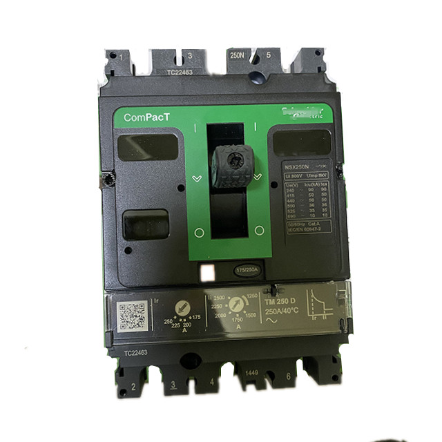 ใหม่ขายร้อน MCCB C25H3TM250 Fix Complete Circuit Breaker NSX250H 70kA 400A AC 3P3D 250A TMD