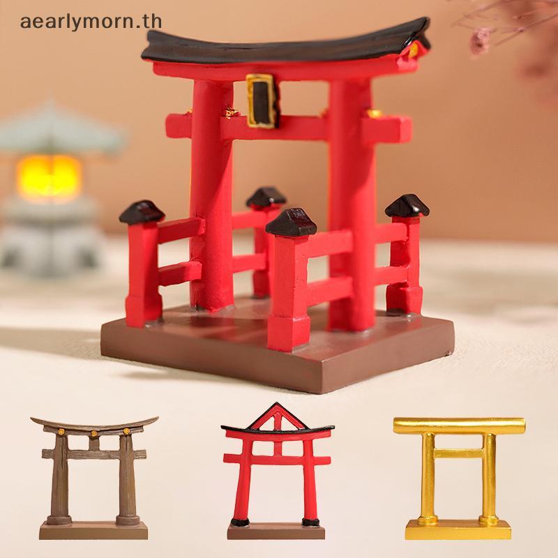 AA Miniature Torii Gate ญี่ปุ่น Shinto Temple Garden เอเชียสถาปัตยกรรมรุ่นบอนไซ Zen Garden เครื่องปร