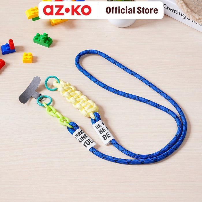 Ataru Lanyard Color Block Strap - น้ําเงิน/เหลือง