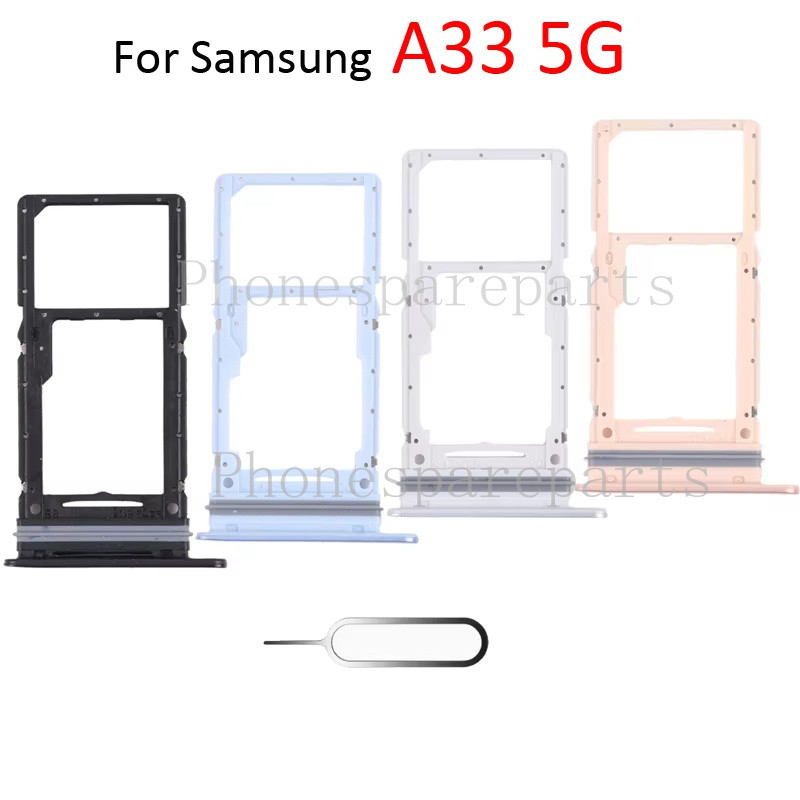 ใหม่ถาด SIM สล็อตอะแดปเตอร์สําหรับ Samsung A33 5G A336 A336E A336B A336M โทรศัพท์ SD ผู้ถือถาดเครื่อ