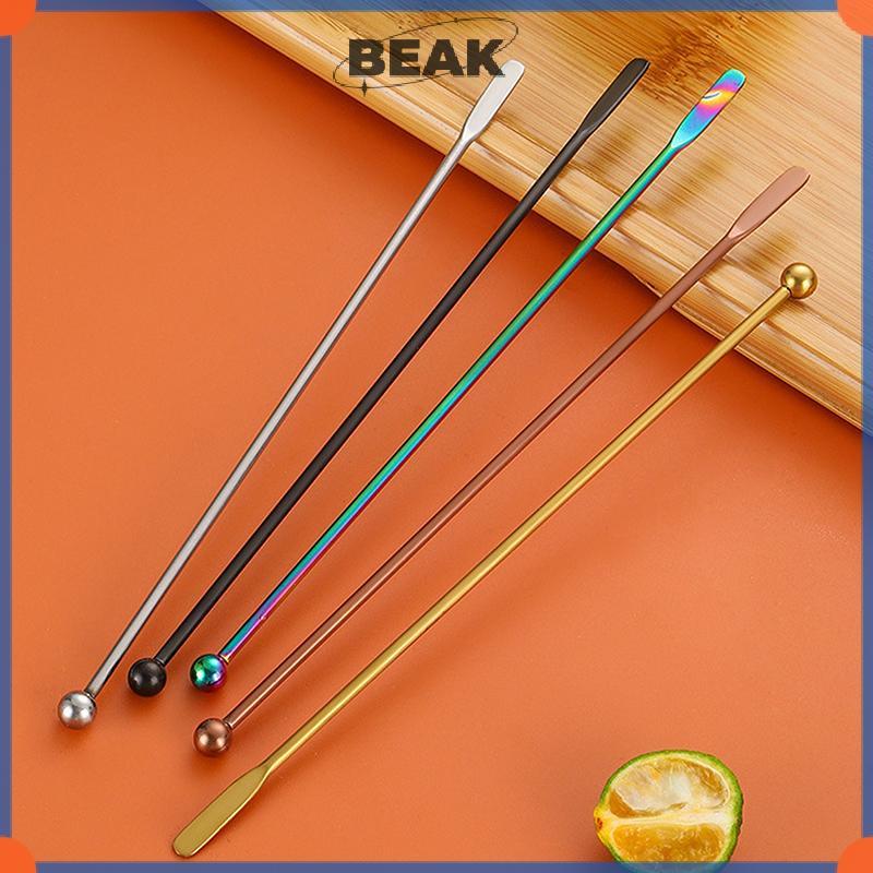 BEAK 304 สแตนเลสสตีลกาแฟผัดบาร์น้ําผลไม้ Rio ค็อกเทล Creative Mixer Stick แชมเปญ Swizzle Sticks บ้าน