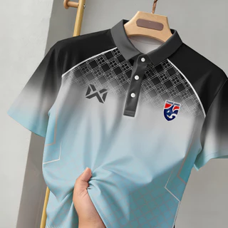 เสื้อโปโลชายสไตล์มัดย้อมไทย แห้งไว ระบายอากาศดี เหมาะสำหรับทุกคน