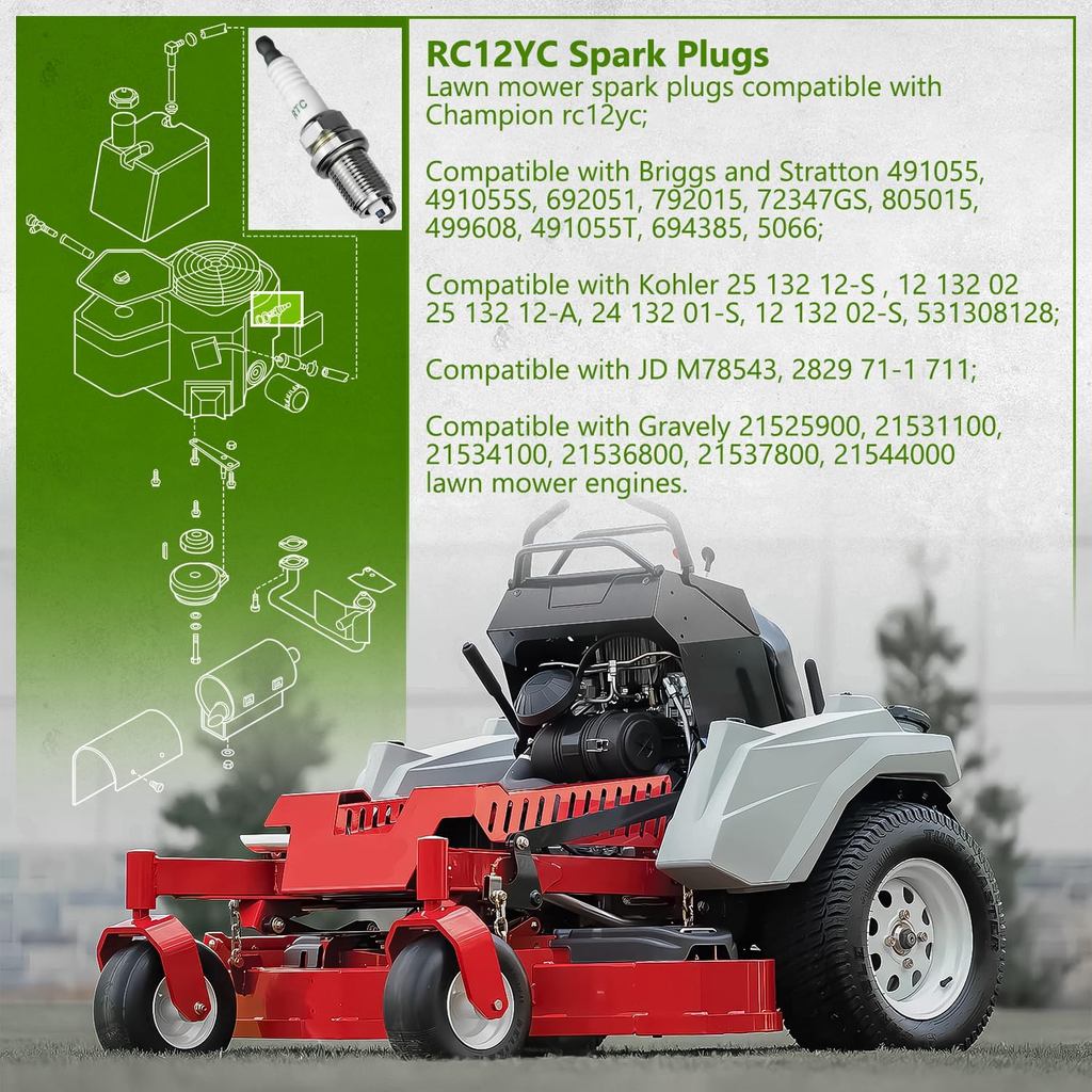 BKR5E Spark Plugs Replacement for NGK 7938 M78543 M143270 25 132 14-S 14 132 03-S, 4-Pack