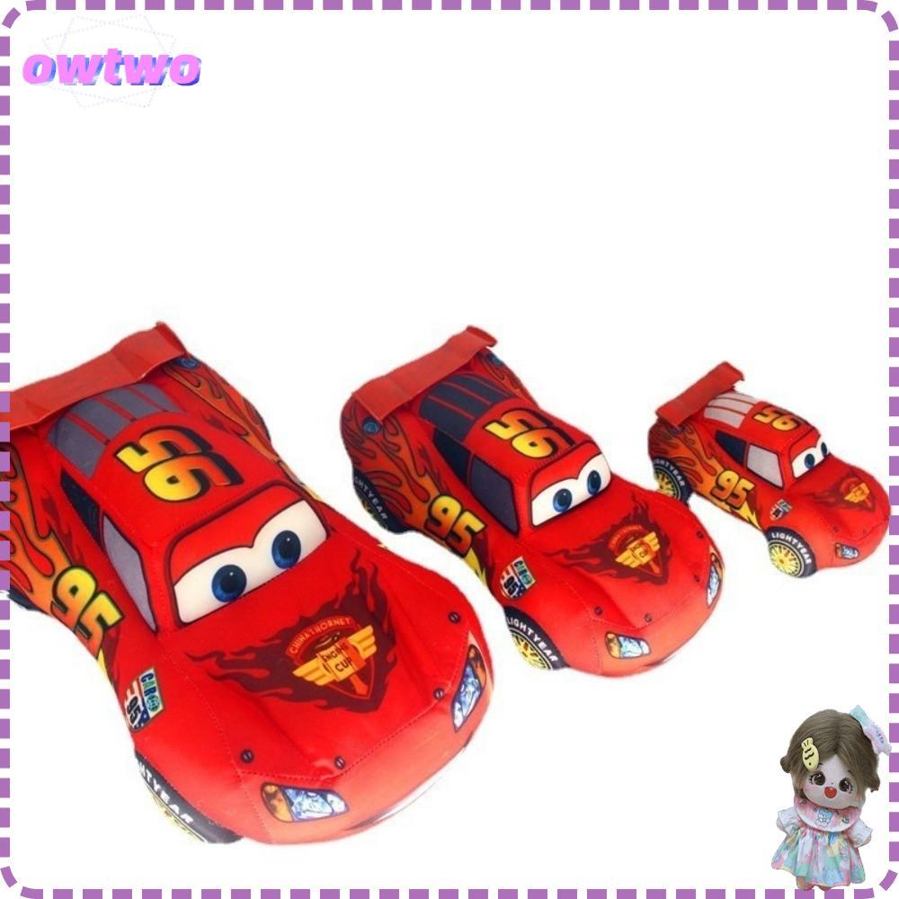 OWTWO Pixar Cars 3 ของเล่น,หมอนเบาะ Soft Lightning McQueen ของเล่นตุ๊กตา, Red McQueen 95 17-35 ซม.ขอ