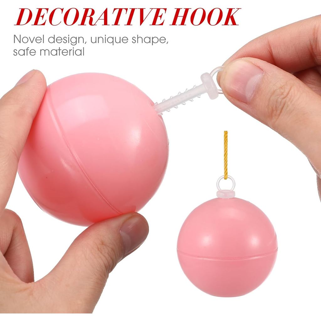 Cabilock Tapones de suspensión de adornos de espuma navideña: 100 piezas de bola de espuma con cierr