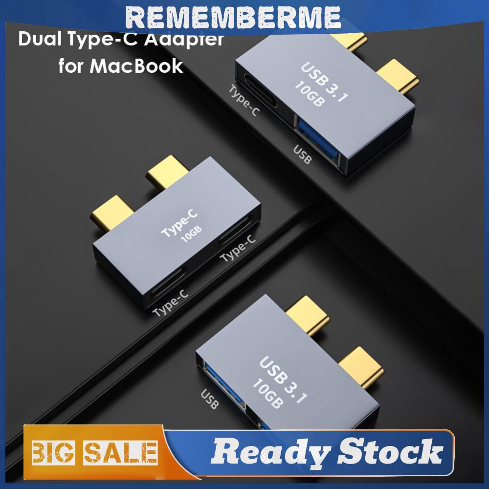 สถานีเชื่อมต่อ USB C HUB สําหรับอะแดปเตอร์ Thunderbolt 3 Dual Type-C