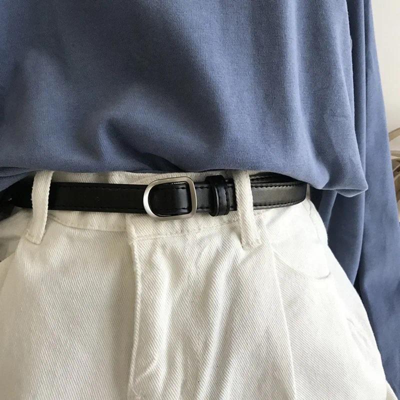 Men Belt Casual Simple Perforated Women'S Belt Paired With Jeans Men'S Belt Pu Leather Belt
