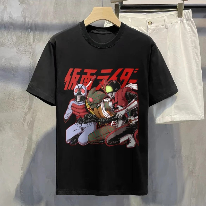 เสื้อยืดกราฟิก Kamen Rider Classic ผ้าฝ้าย 100% สำหรับวันสบายและสไตล์ที่โดดเด่น
