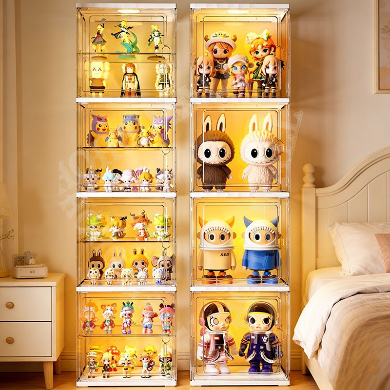 ตู้ใส่โมเดล +LED กล่องโชว์อะคริลิค Model Display Box กล่องโชว์ของสะสม