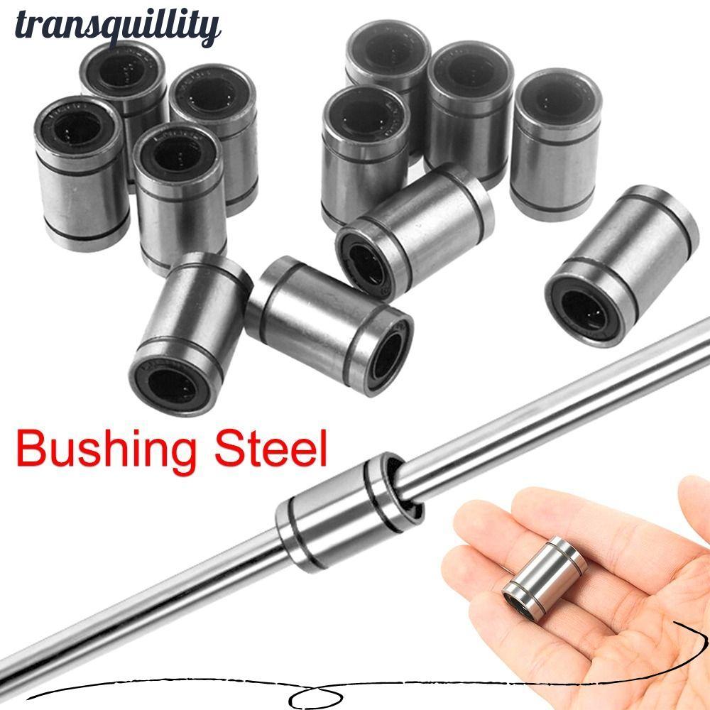 TRANSQUILLITY Bushing เหล็กทนทานสําหรับเครื่องพิมพ์ CNC Part LM3UU LM4UU LM5UU LM6UU