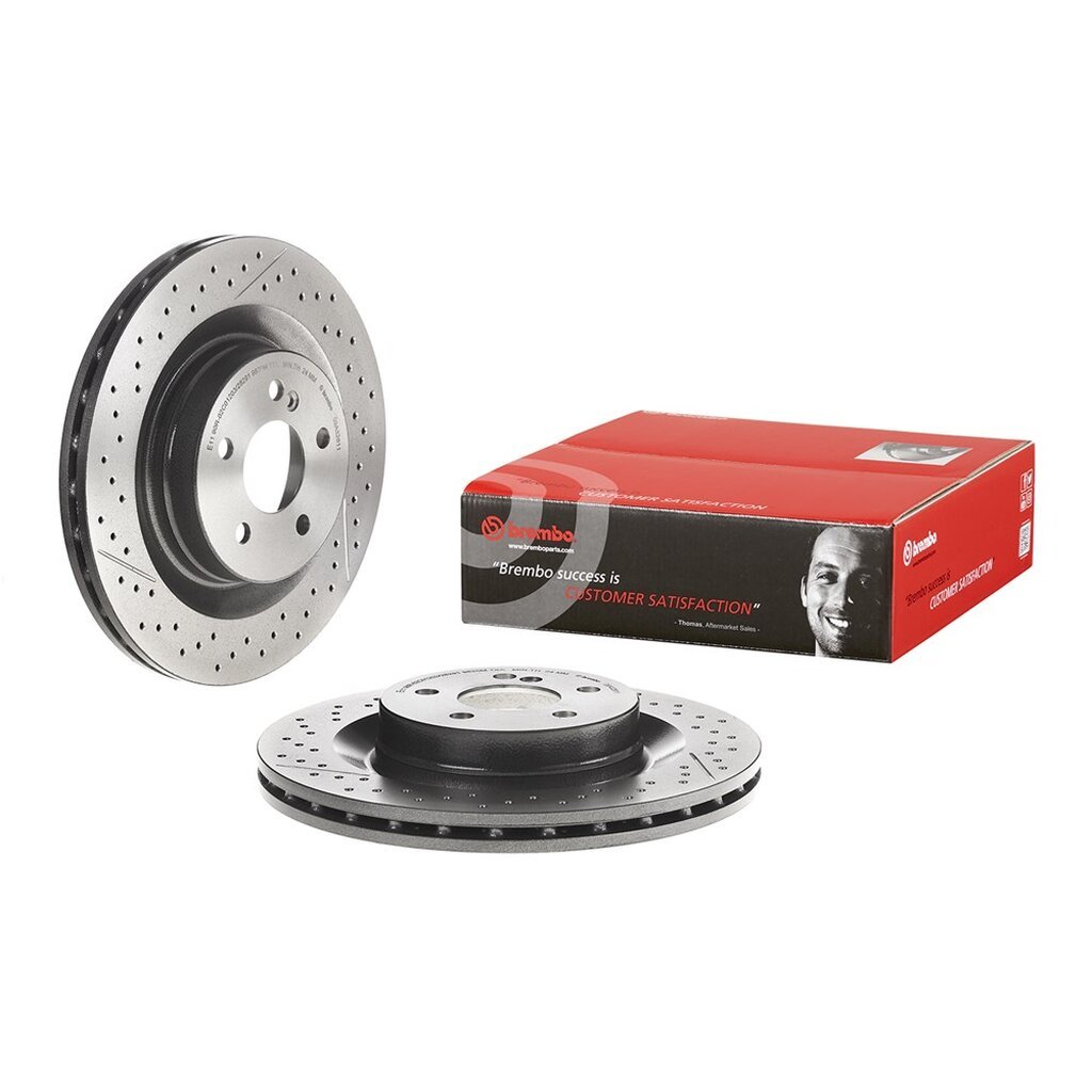 จานเบรคหลัง BENZ C-CLASS W204 C204 S204 C63 AMG 2008-2014 330MM BREMBO / ชิ้น