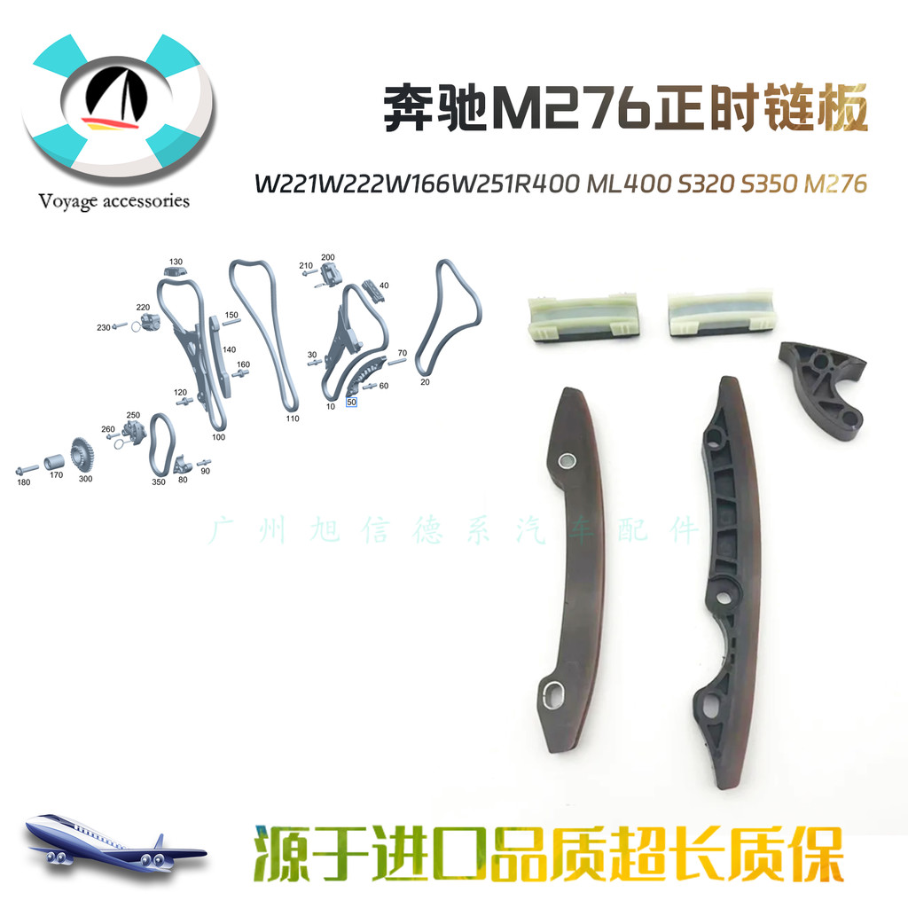 ยิงจริง❤ เหมาะสําหรับ Mercedes-Benz W221W222W166W251R400 ML400 S320 S350 M276 Timing Chain แผ่น ELZ6