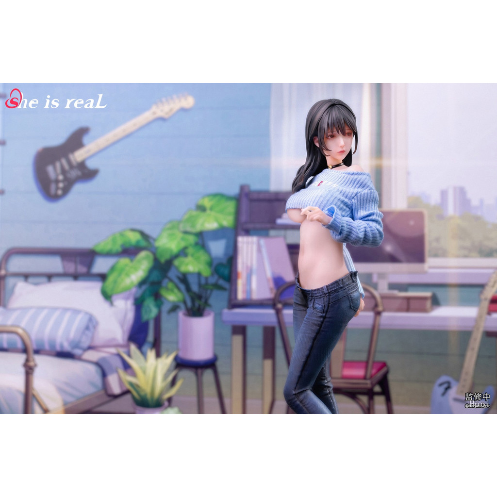 【Real on real】Guitar Sister 1/6 Static painted figure length about 27cm Popular PVC series Real on real & hitomio拾六