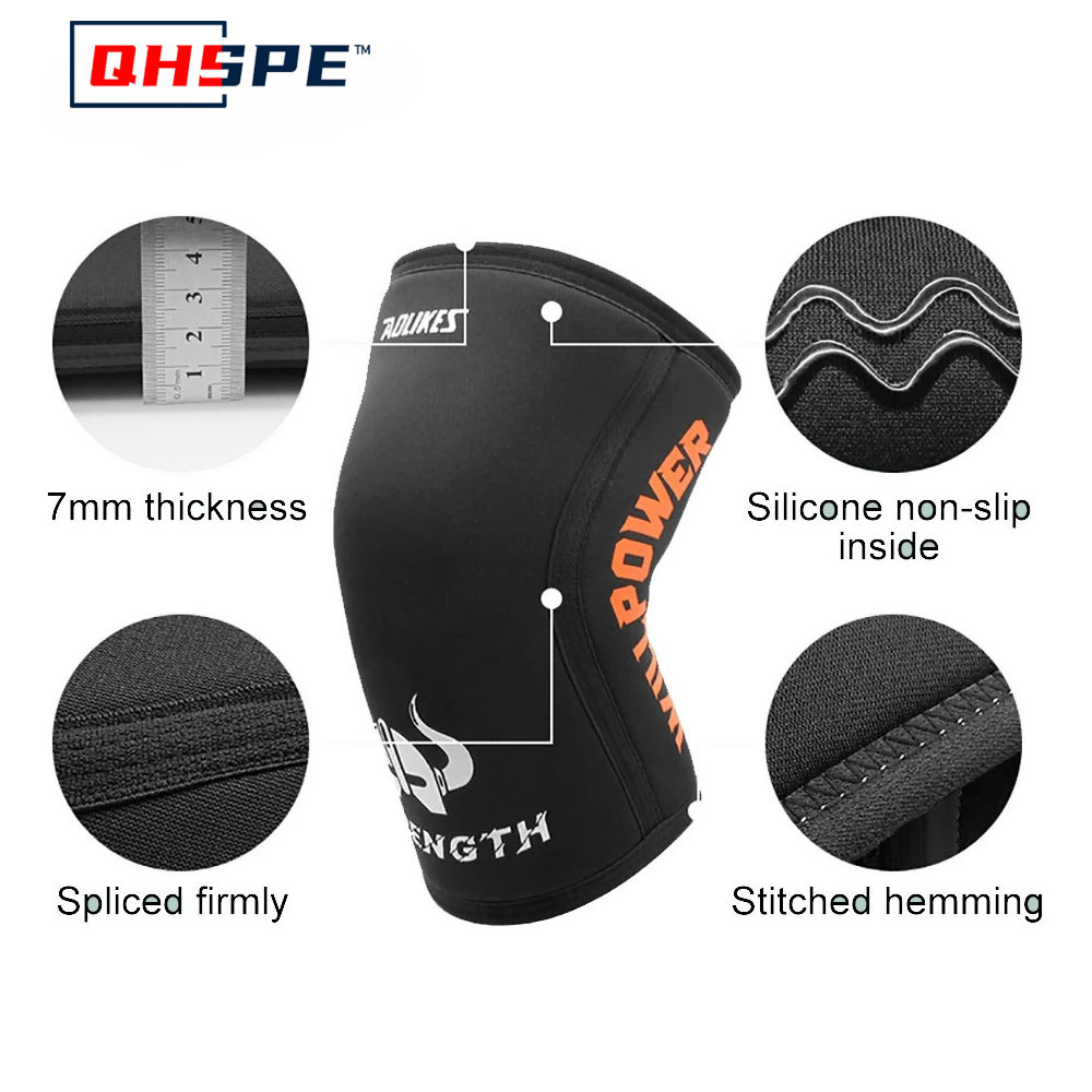 7mm Neoprene Knee Sleeves for Weightlifting (Pair) Compression Knee Brace Support For Squats Crossfi