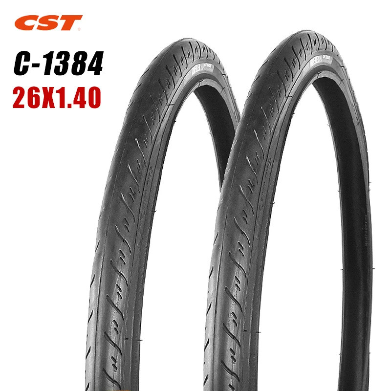 26 นิ้ว CST ยางจักรยานเสือภูเขา C1384 26*1.40 Low Resistance City Bike 26er MTB จักรยานยาง