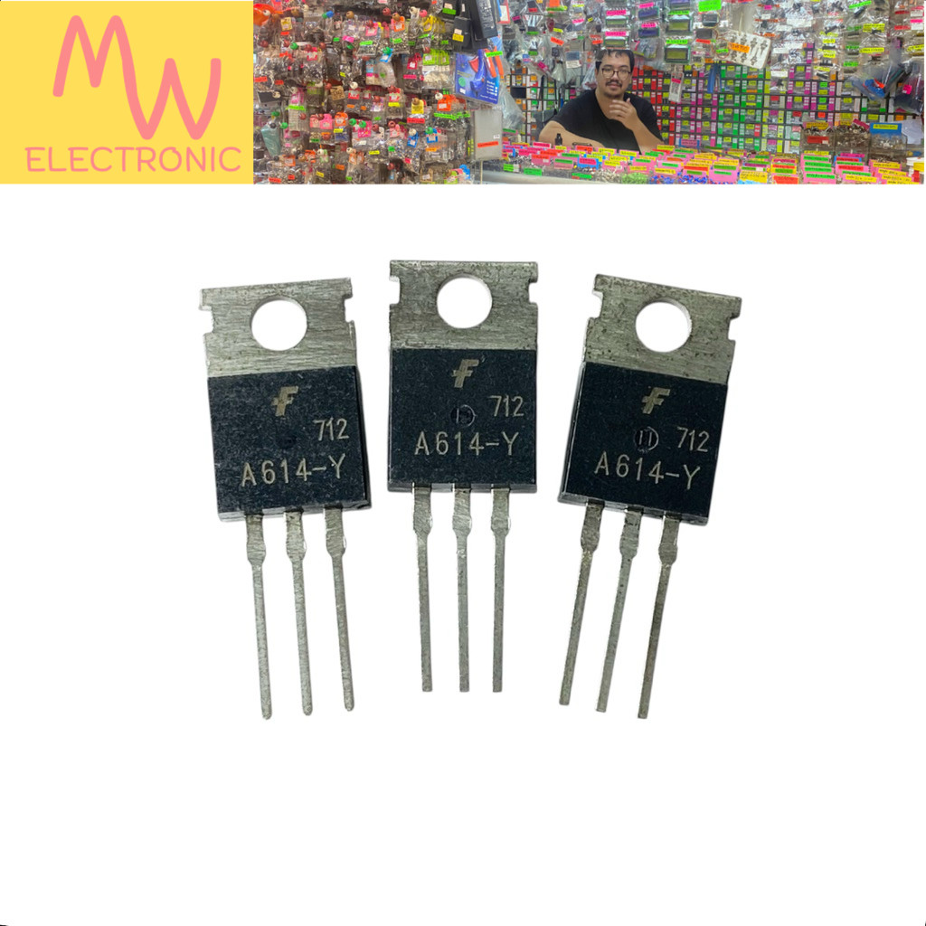 A614-Y(2SA614) Transistor PNP (ราคาต่อ 4 ชิ้น) 2A-80V TO-220 มีสินค้าพร้อมส่งในไทย