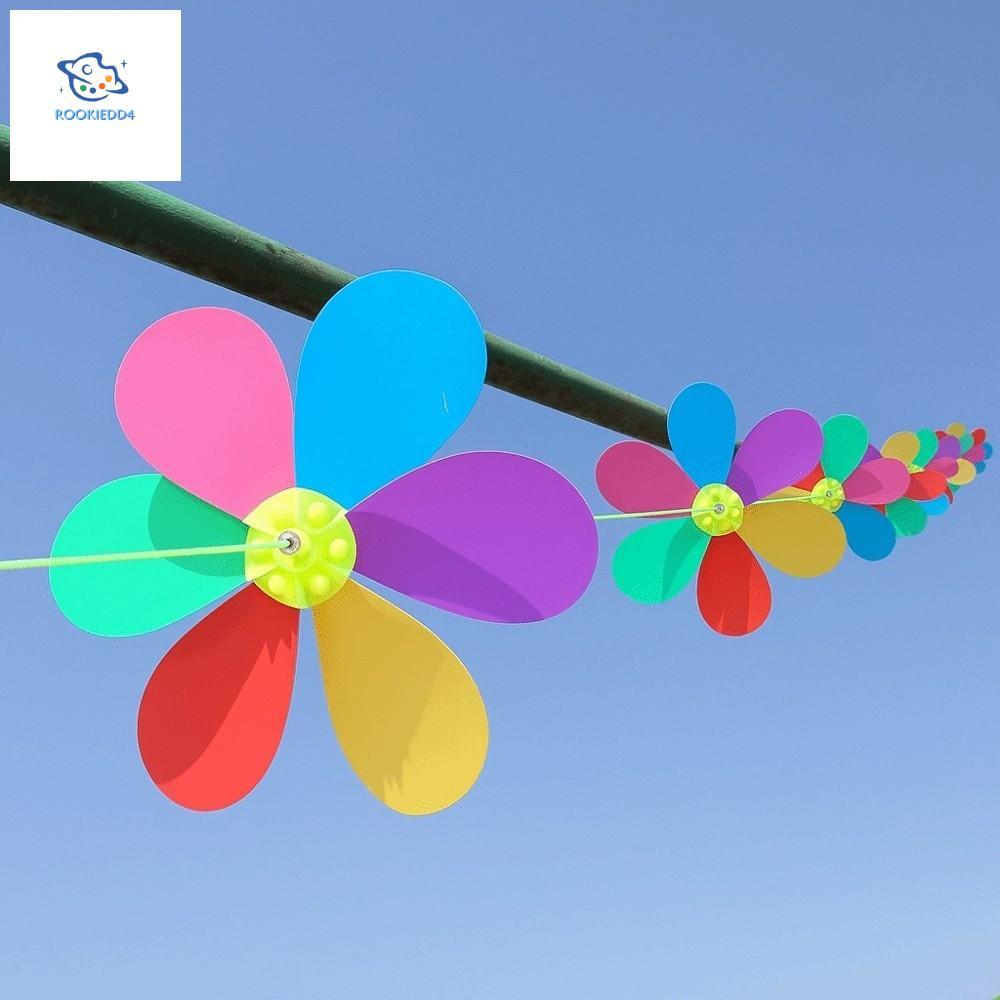 ROOKIEDD4 Windmill String, 10 M Rainbow สี Wind Spinner, ไม้ประดับแขวนเชือก Whirligig Decor พลาสติก 