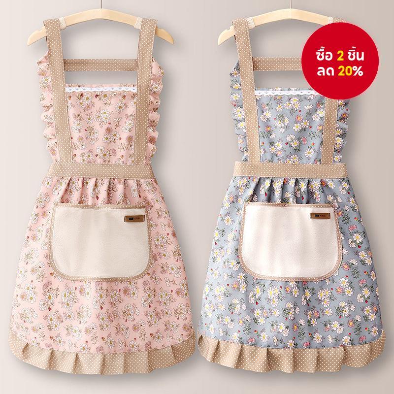 ผ้ากันเปื้อนลูกไม้ผ้าฝ้ายแท้สไตล์ตะวันตกสําหรับผู้หญิงครัวเบเกอรี่บางฤดูร้อนใหม่ ผู้มีอิทธิพล